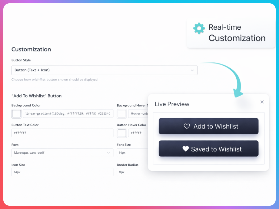Button customization options